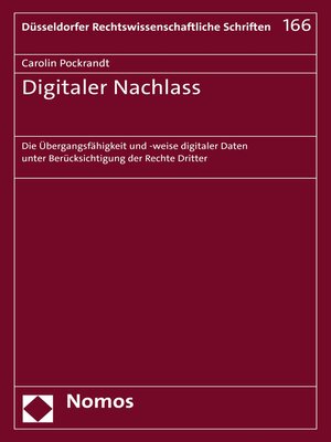 cover image of Digitaler Nachlass